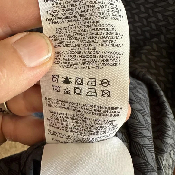 Hurley Men's Gray Button Down Shirt, gray short sleeve shirt,‎ button down skirt - Picture 7 of 7